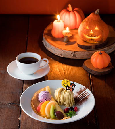 ハロウィーン デザートプレートとお飲み物