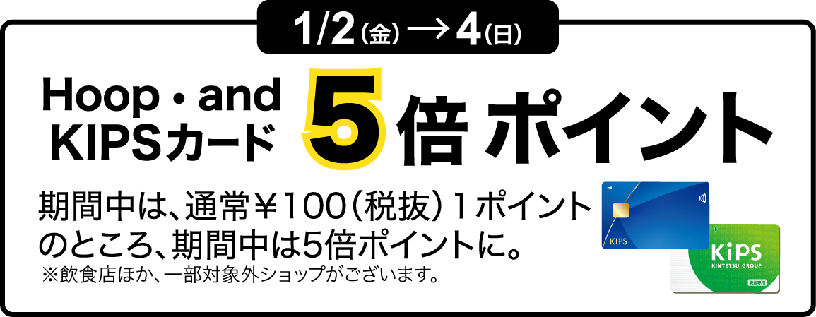 KIPSカード5倍ポイント