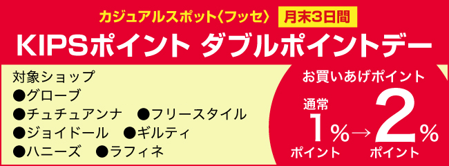 KIPSポイントダブルポイントデー