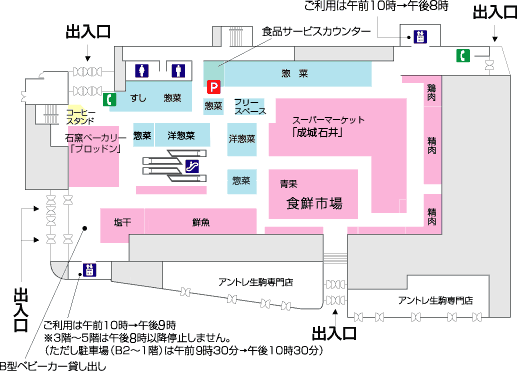 近鉄百貨店 生駒店 フロアガイド