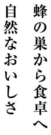 蜂の巣から食卓へ自然なおいしさ