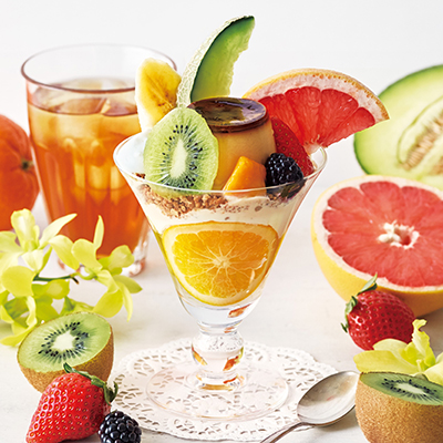 プリンアラモードパフェ