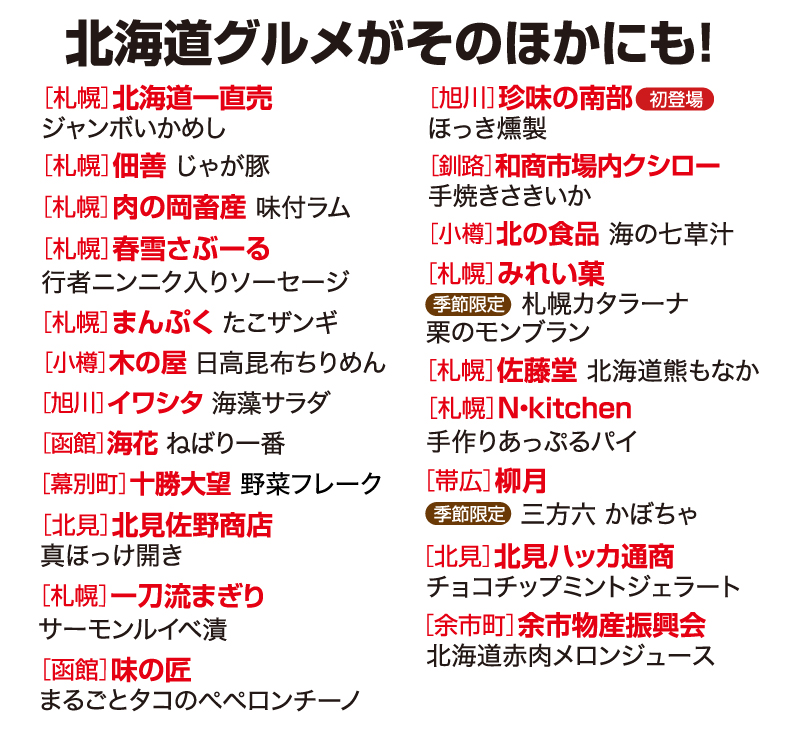 北海道グルメがそのほかにも！